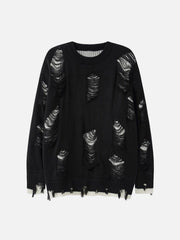 Vintage Ripped Hole Oversized Sweater
