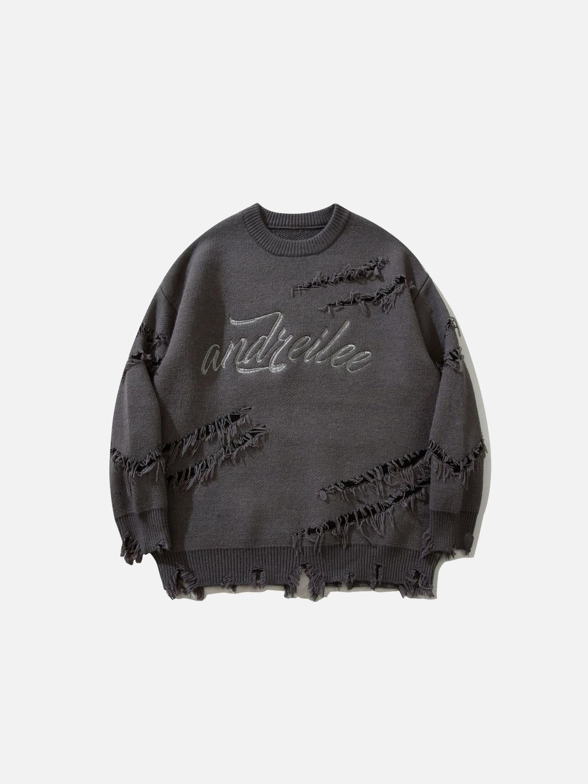 Vintage Ripped Lazy Style Sweater