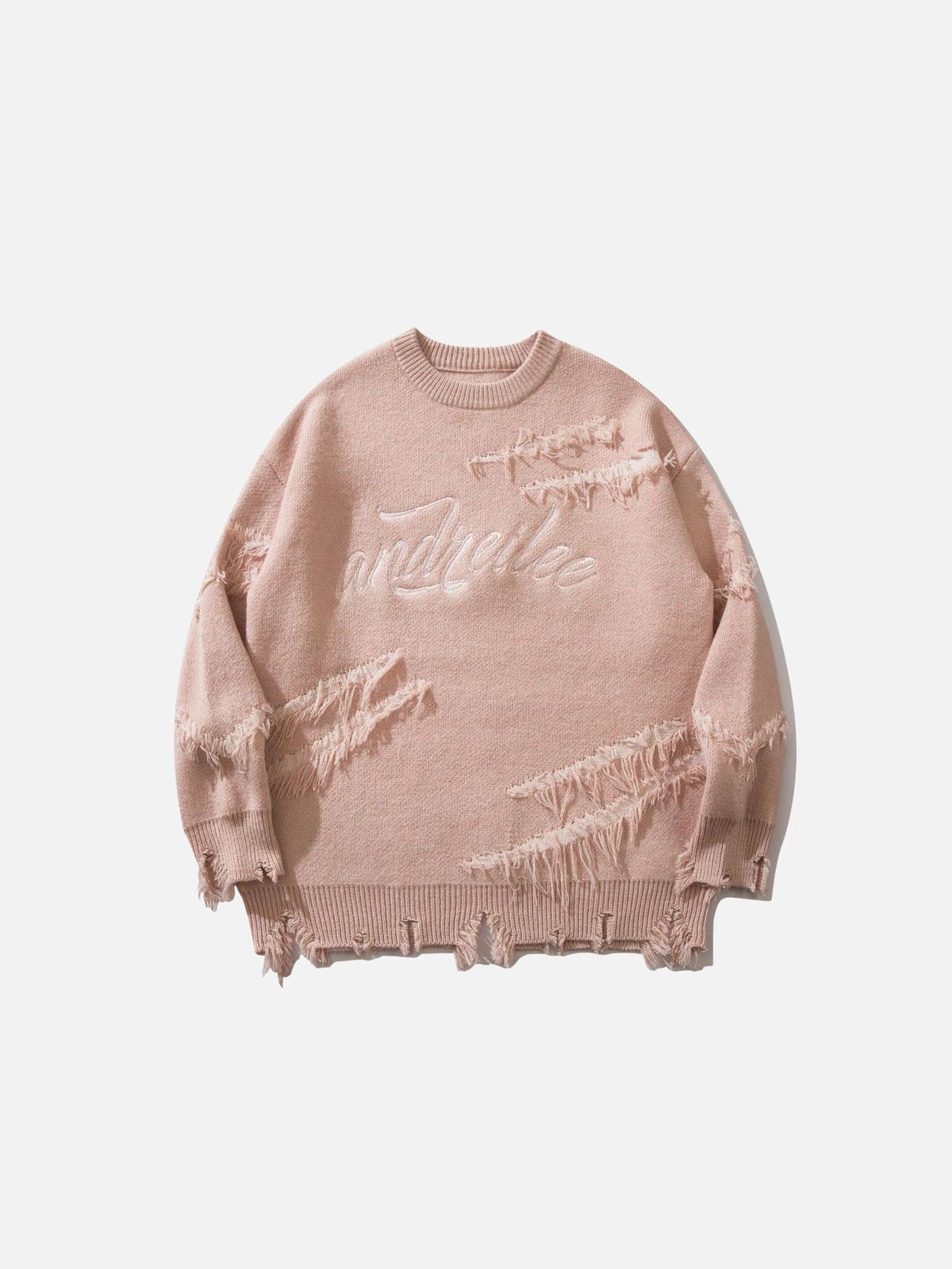 Vintage Ripped Lazy Style Sweater