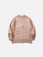 Vintage Ripped Lazy Style Sweater