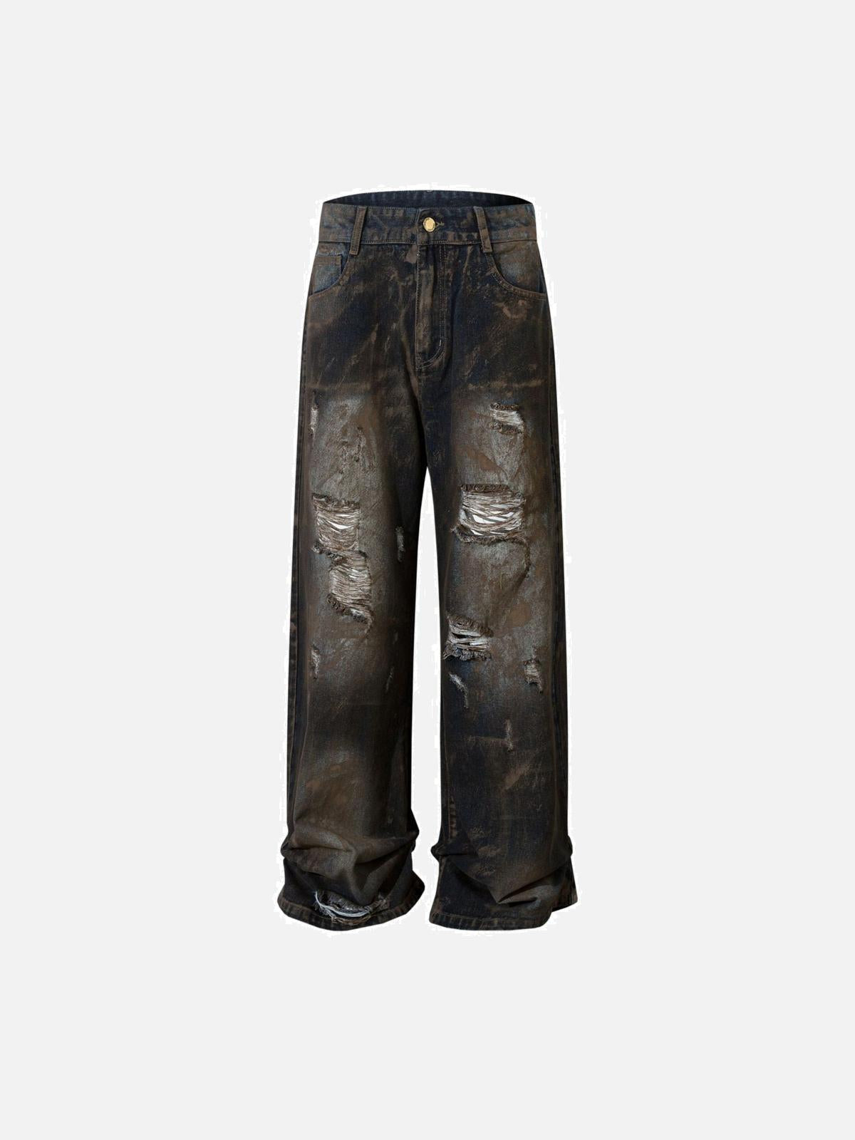 Vintage Ripped Washed Jeans
