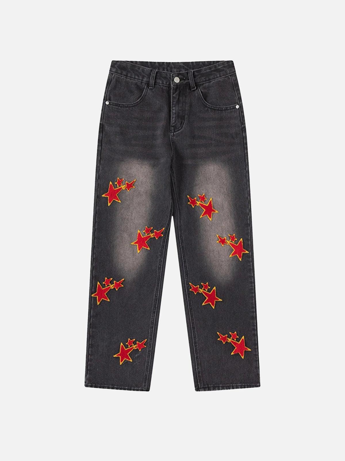 Vintage Star Embroidered Jeans