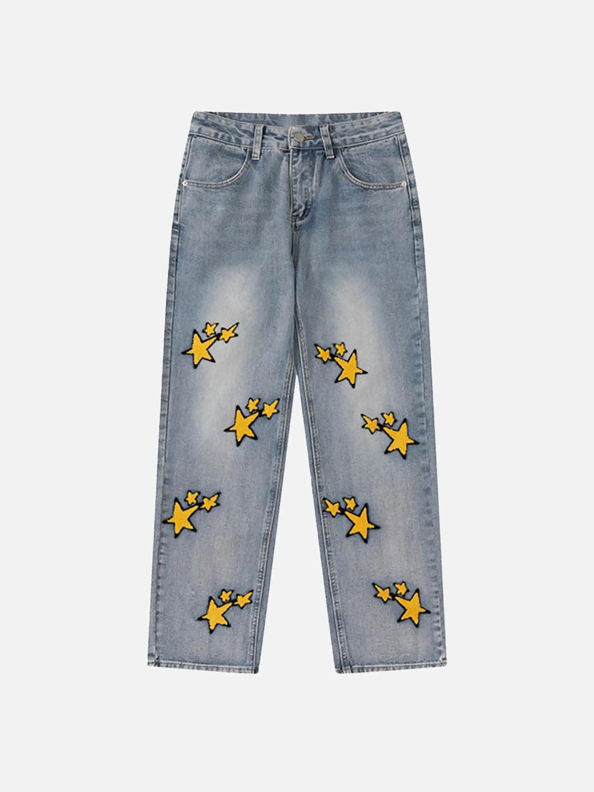 Vintage Star Embroidered Jeans