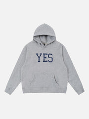 Vintage Street Minimalistic Letter Leisure Hoodie