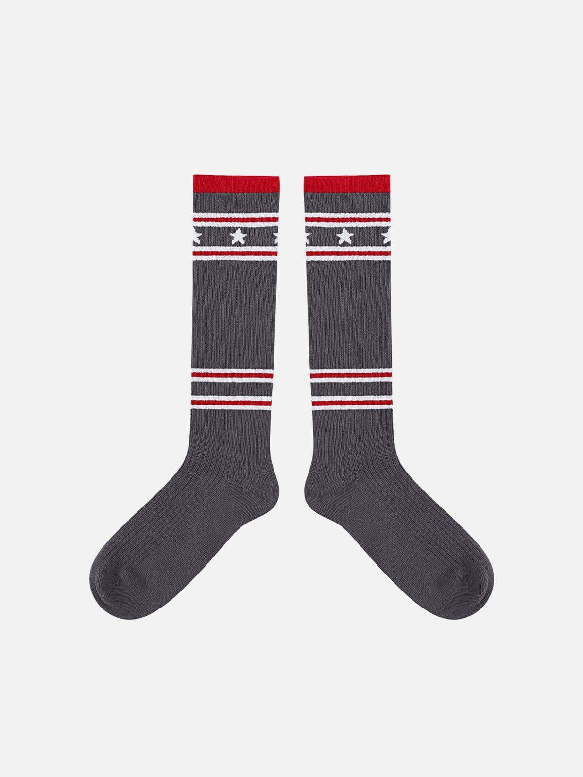 Vintage Stripe Star Graphic Socks