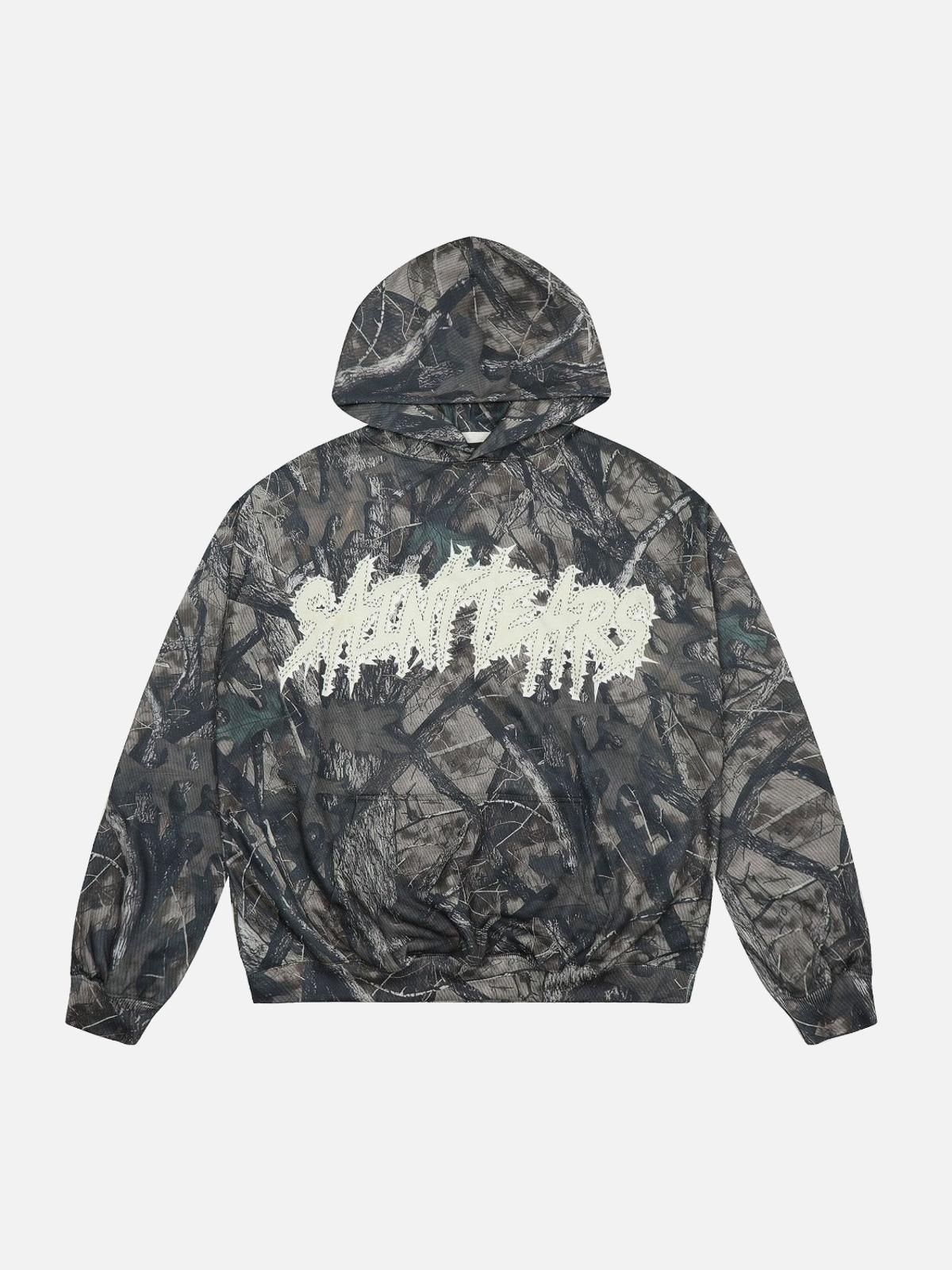 Vintage Tree Camouflage Full Print Hoodie