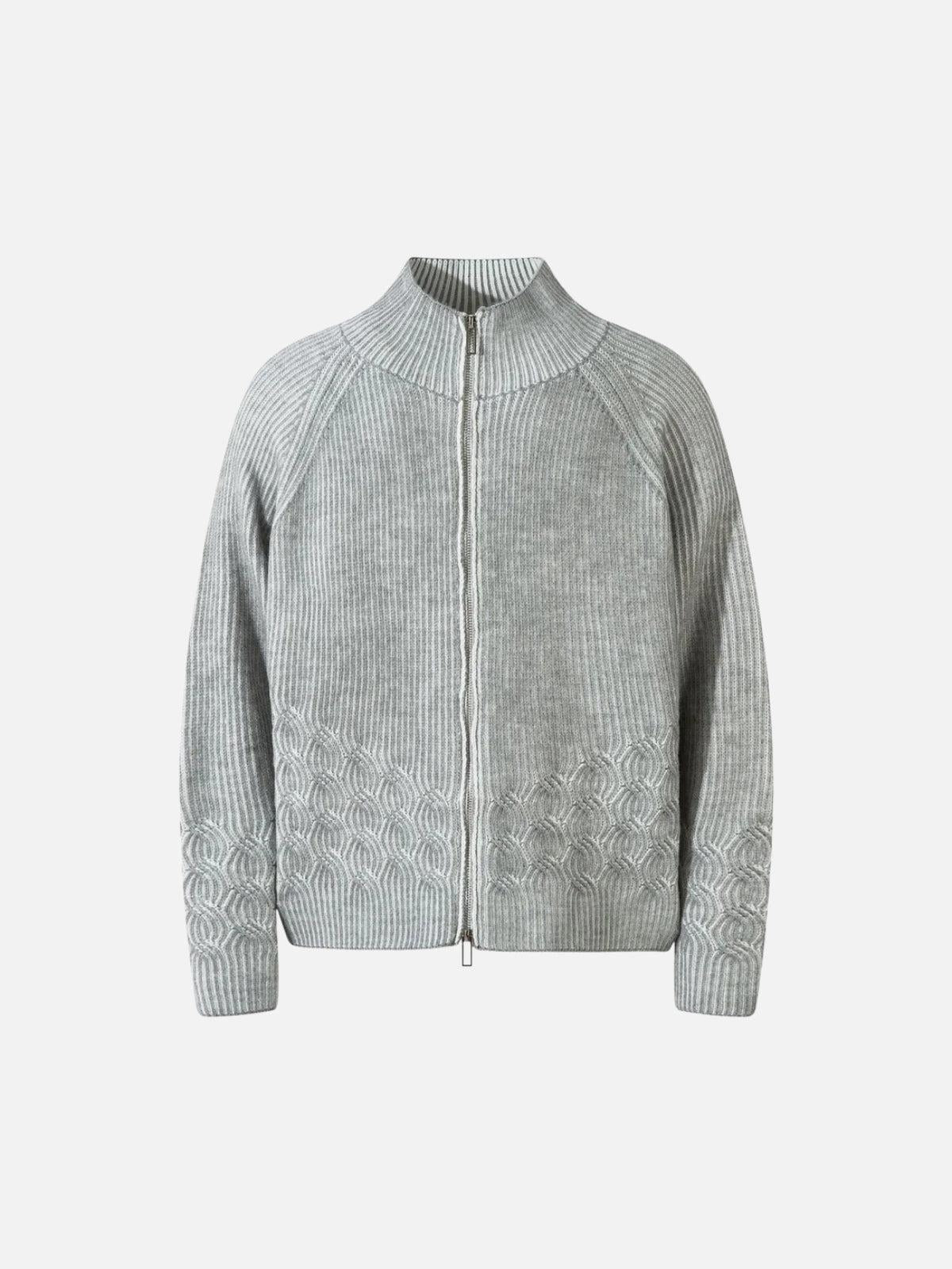 Vintage Turtleneck Zipper Cardigan