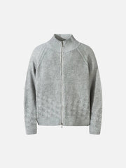 Vintage Turtleneck Zipper Cardigan