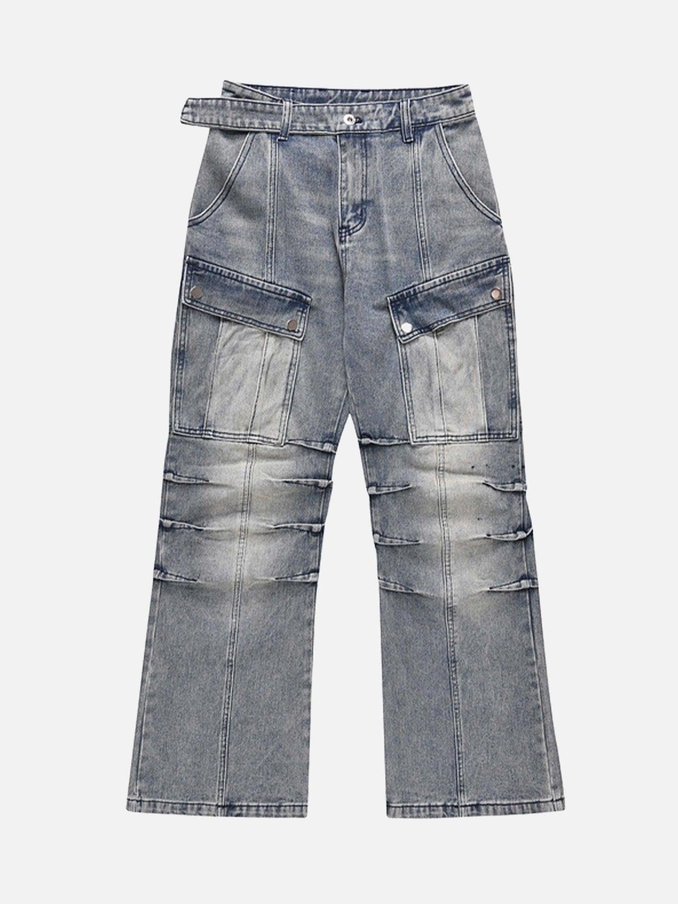 Vintage Washed And Frayed Baggy Jeans