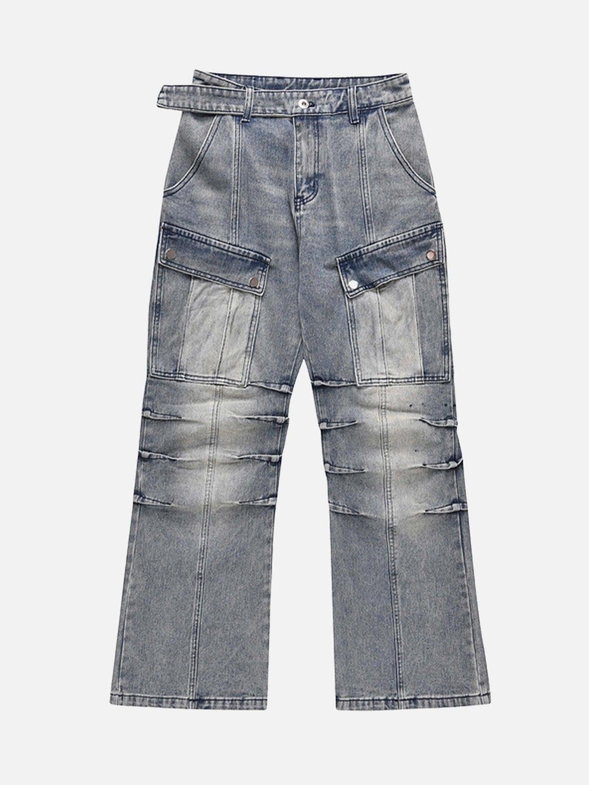 Vintage Washed And Frayed Baggy Jeans