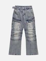 Vintage Washed And Frayed Baggy Jeans