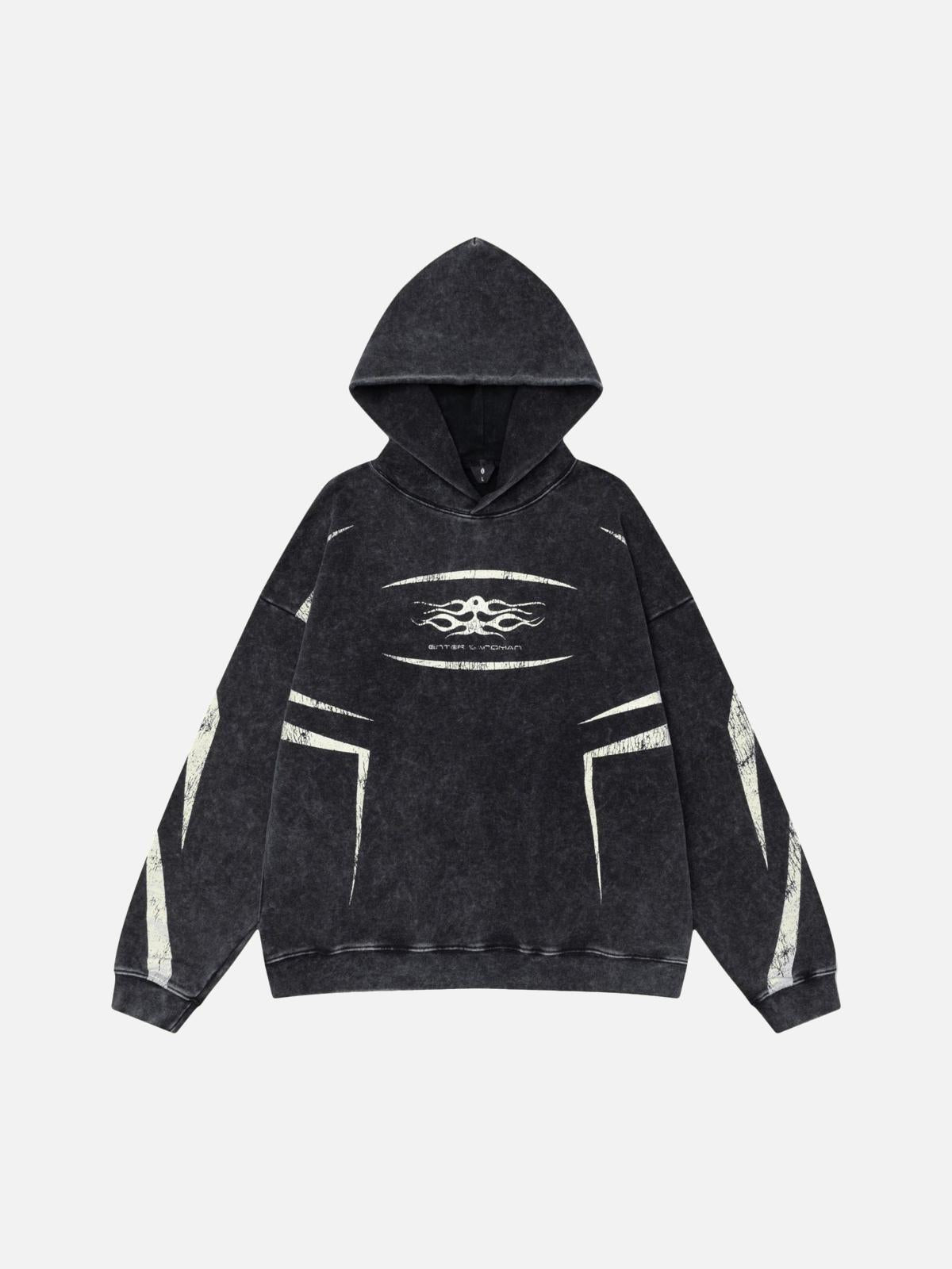 Vintage Washed Distressed Hoodie