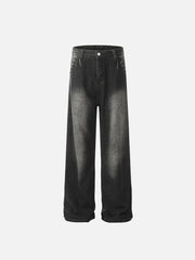 Vintage Washed Distressed Jeans