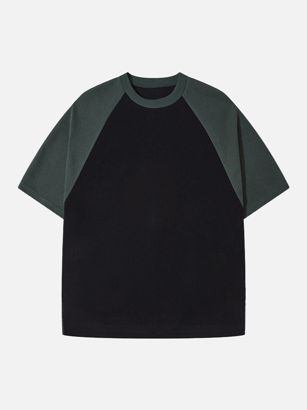Waffle Stitching Contrast Tee