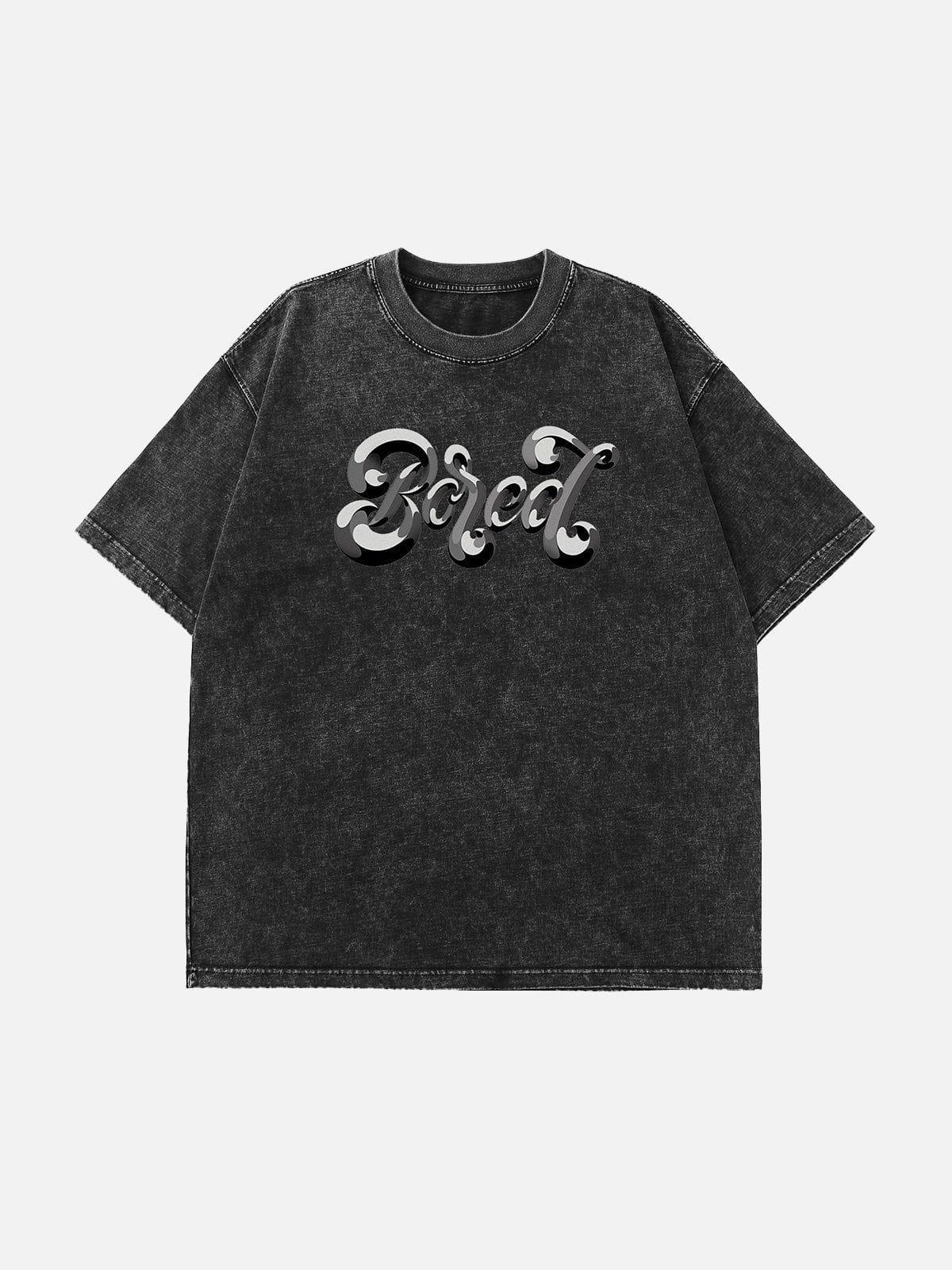 Washed Alphabet Print Tee