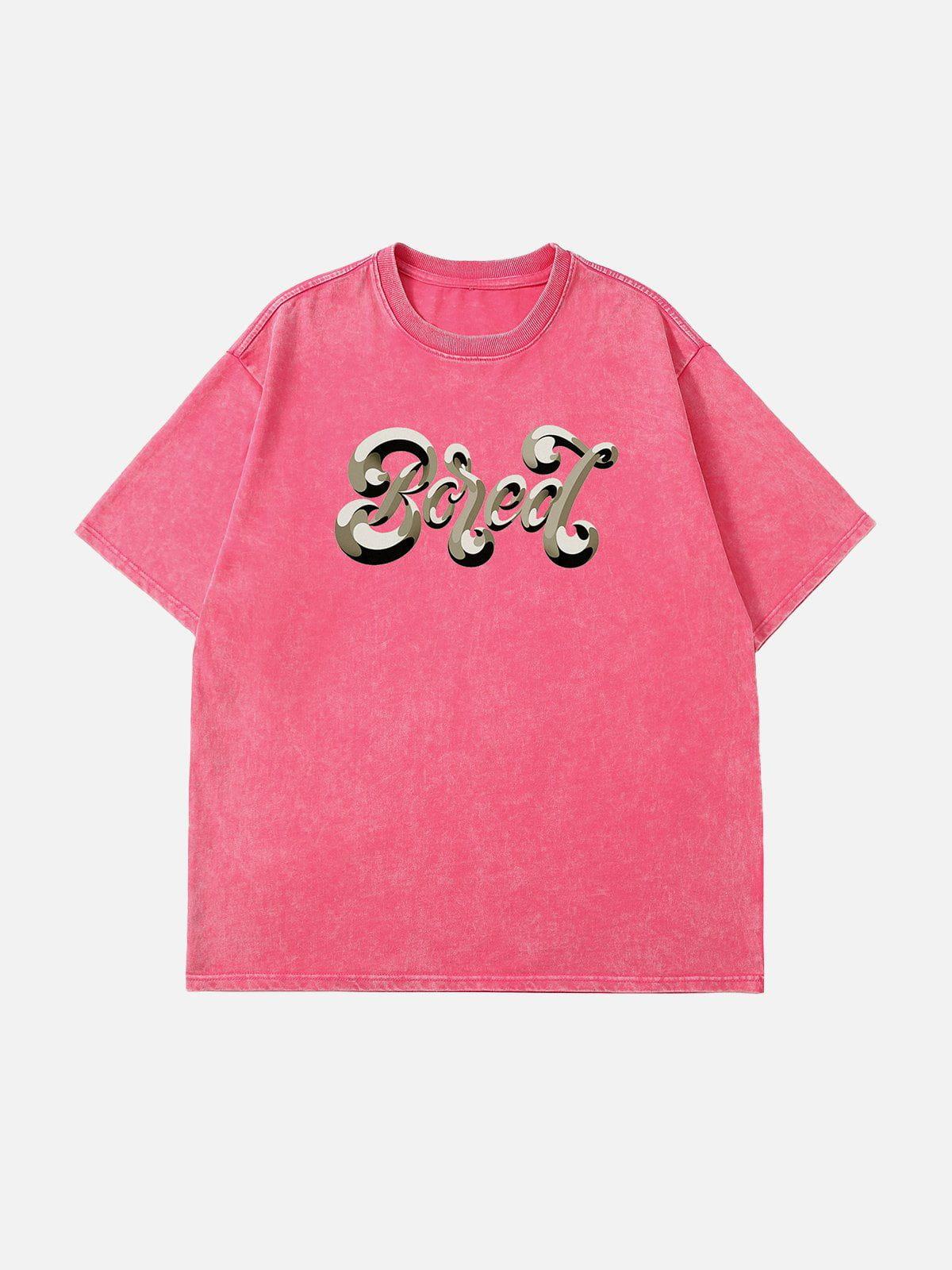 Washed Alphabet Print Tee