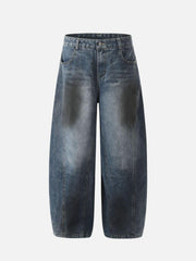 Washed Barrel Loose Jeans