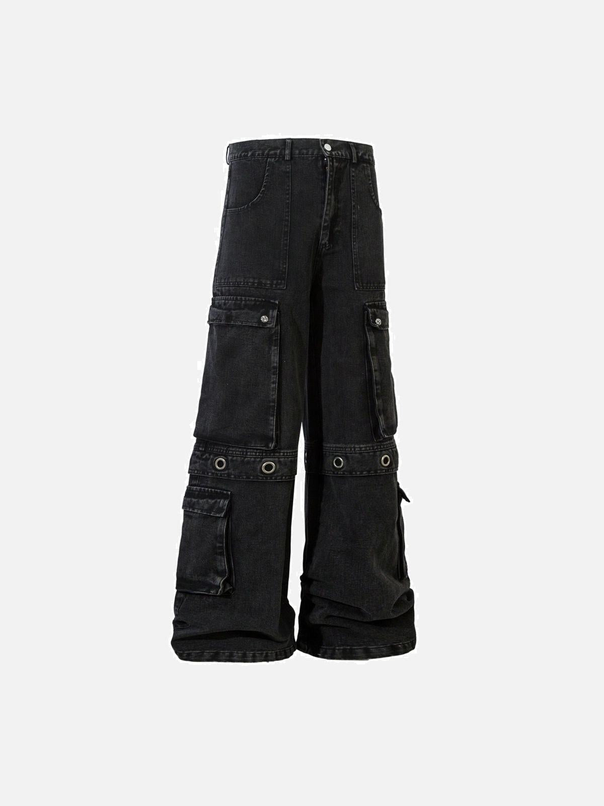 Washed Cargo Jeans