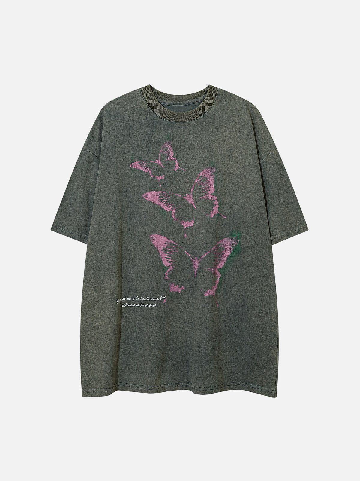 Washed Butterfly Graphic Tee