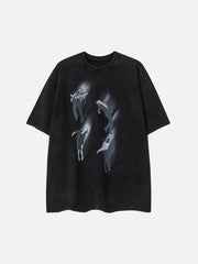 Washed Character Print Tee