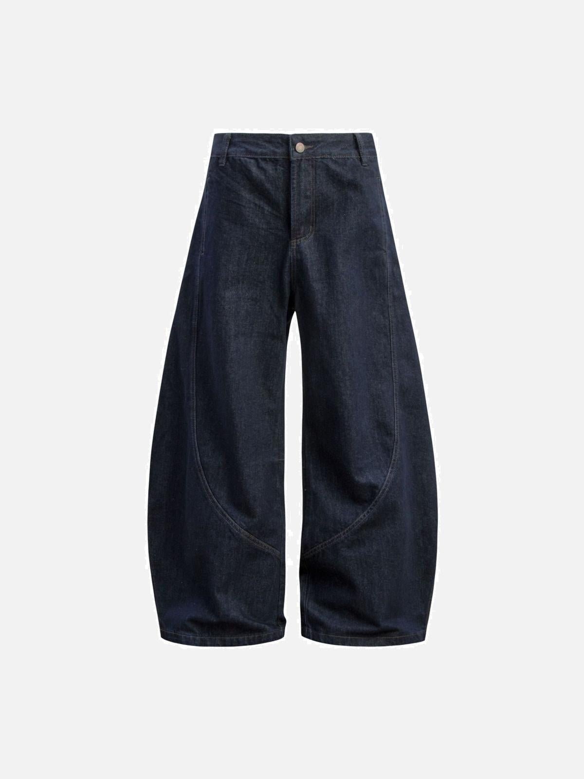 Washed Curved Jeans