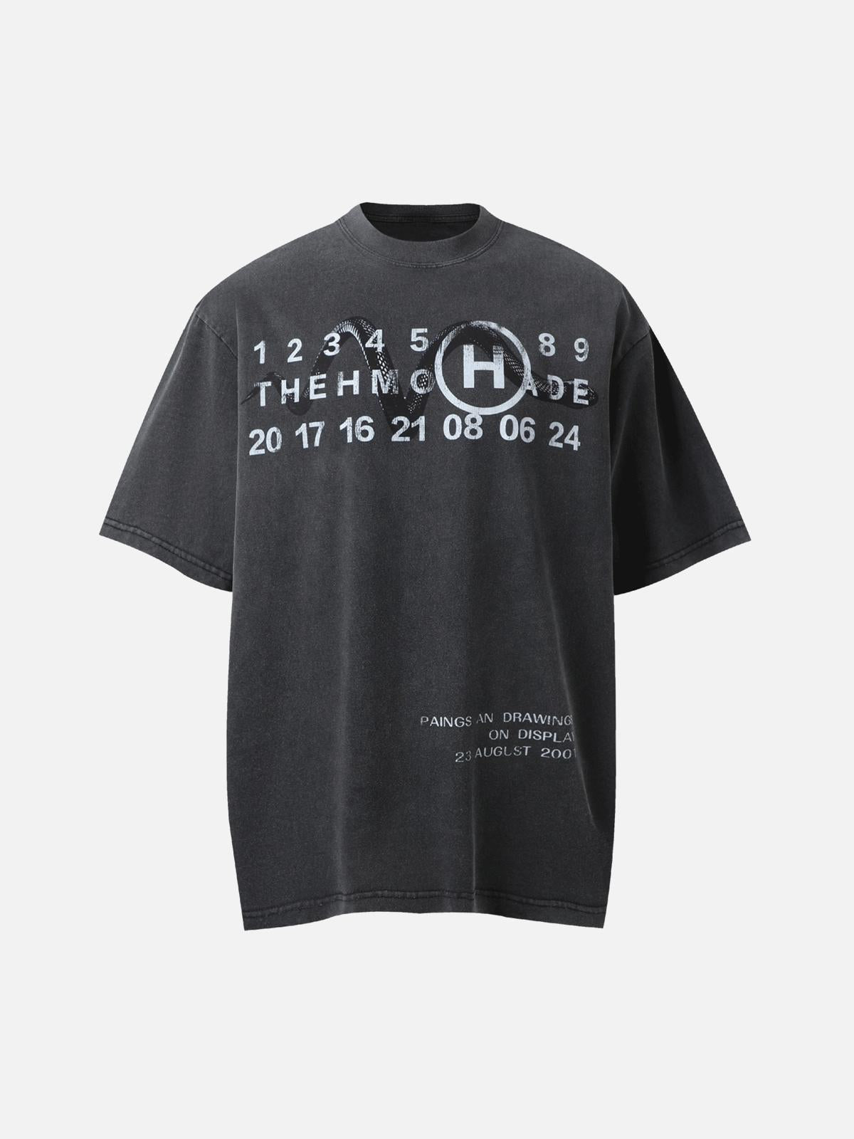 Washed Digital Art Street Rap T-Shirt