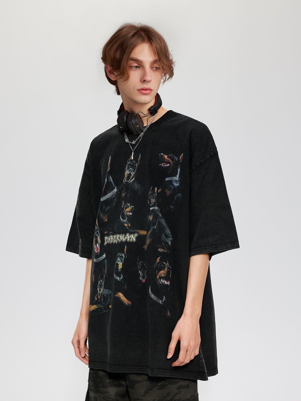 Washed Doberman Graphic Tee