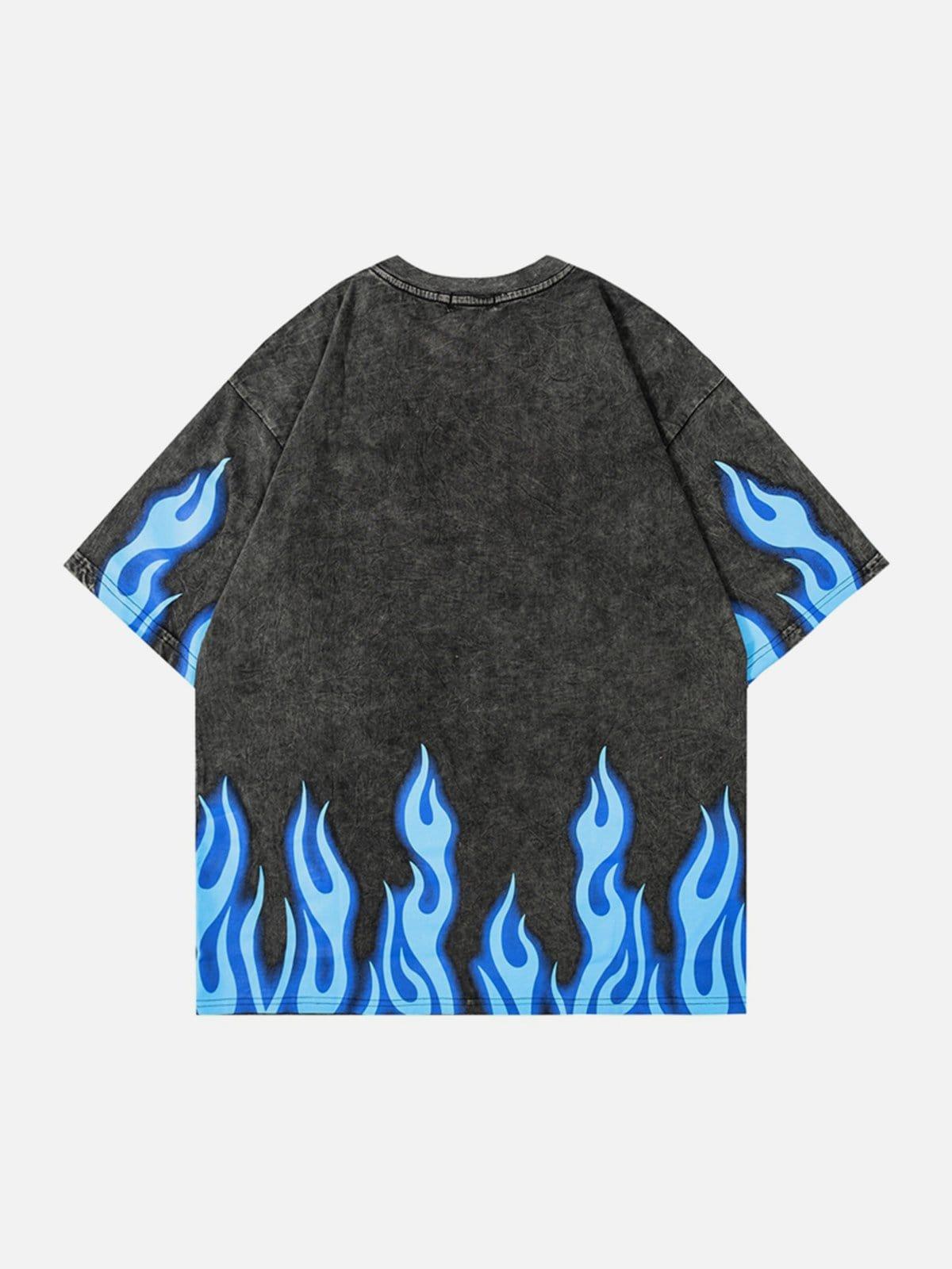 Washed Flame Printed Tee
