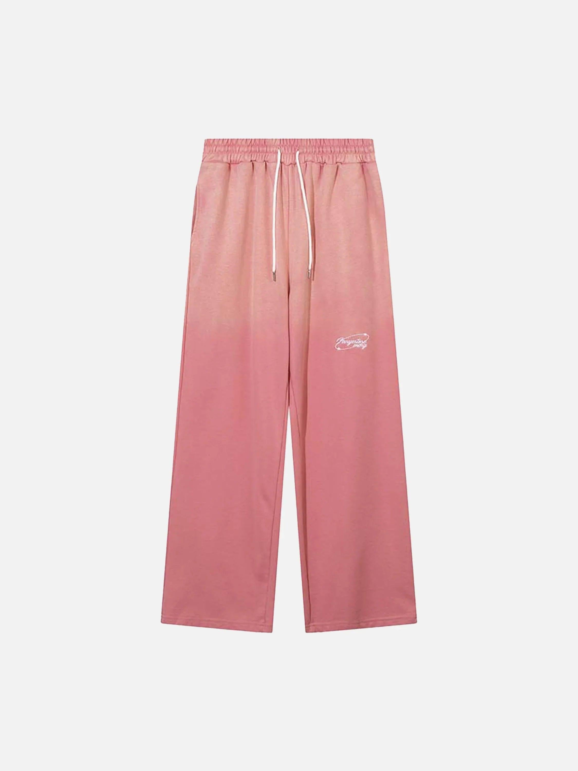 Washed Gradient Drawstring Sweatpants