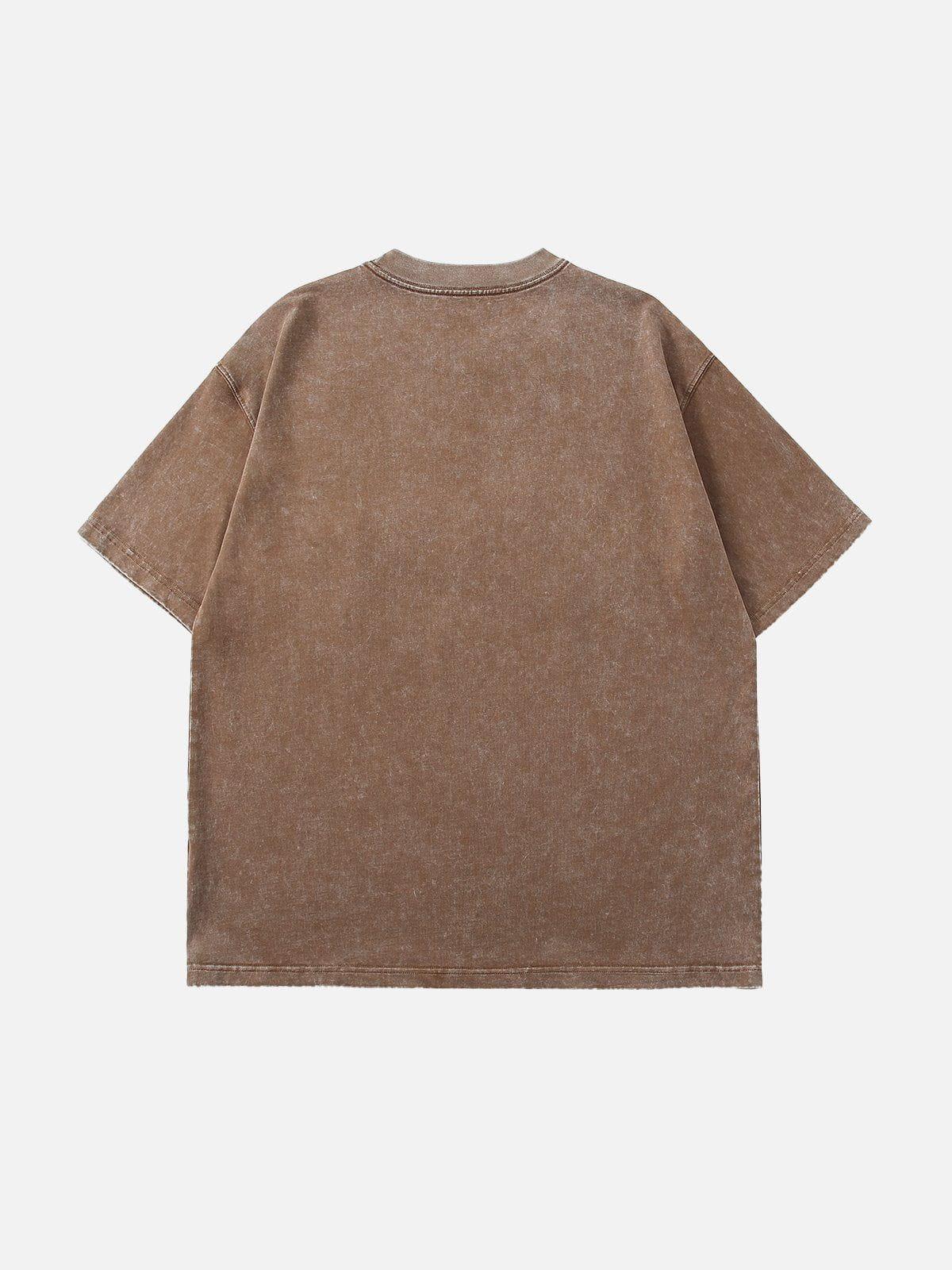 Washed Graffiti Print Tee