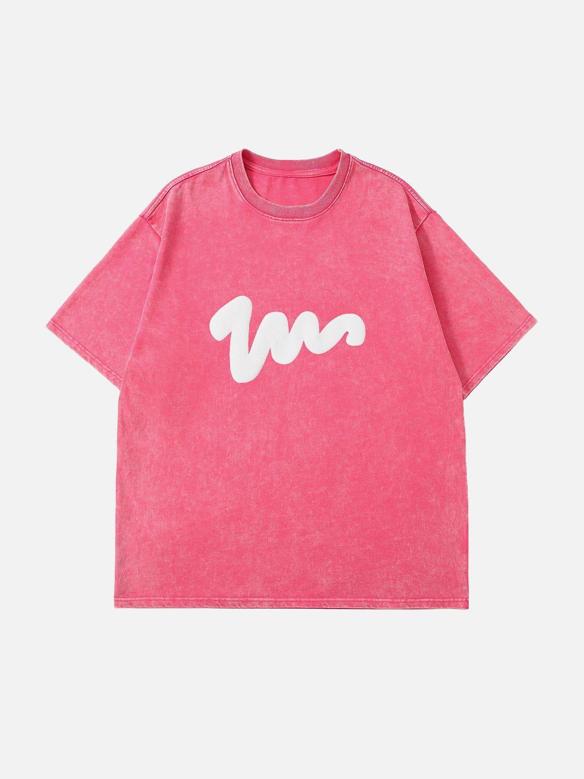 Washed Graffiti Print Tee