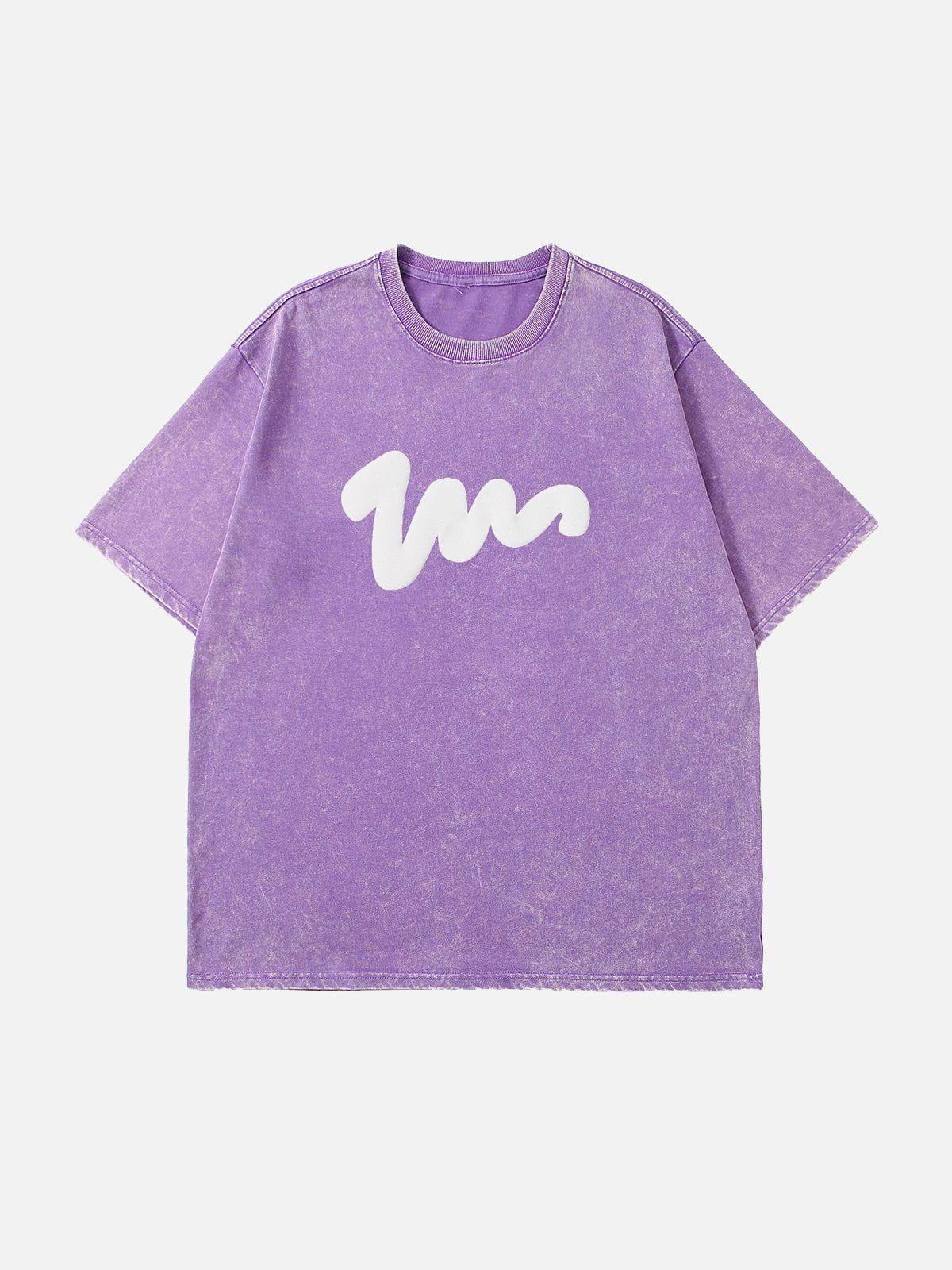 Washed Graffiti Print Tee