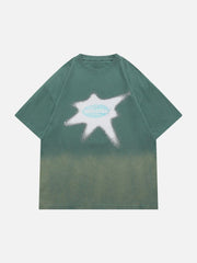 Washed Graphic Gradient Tee