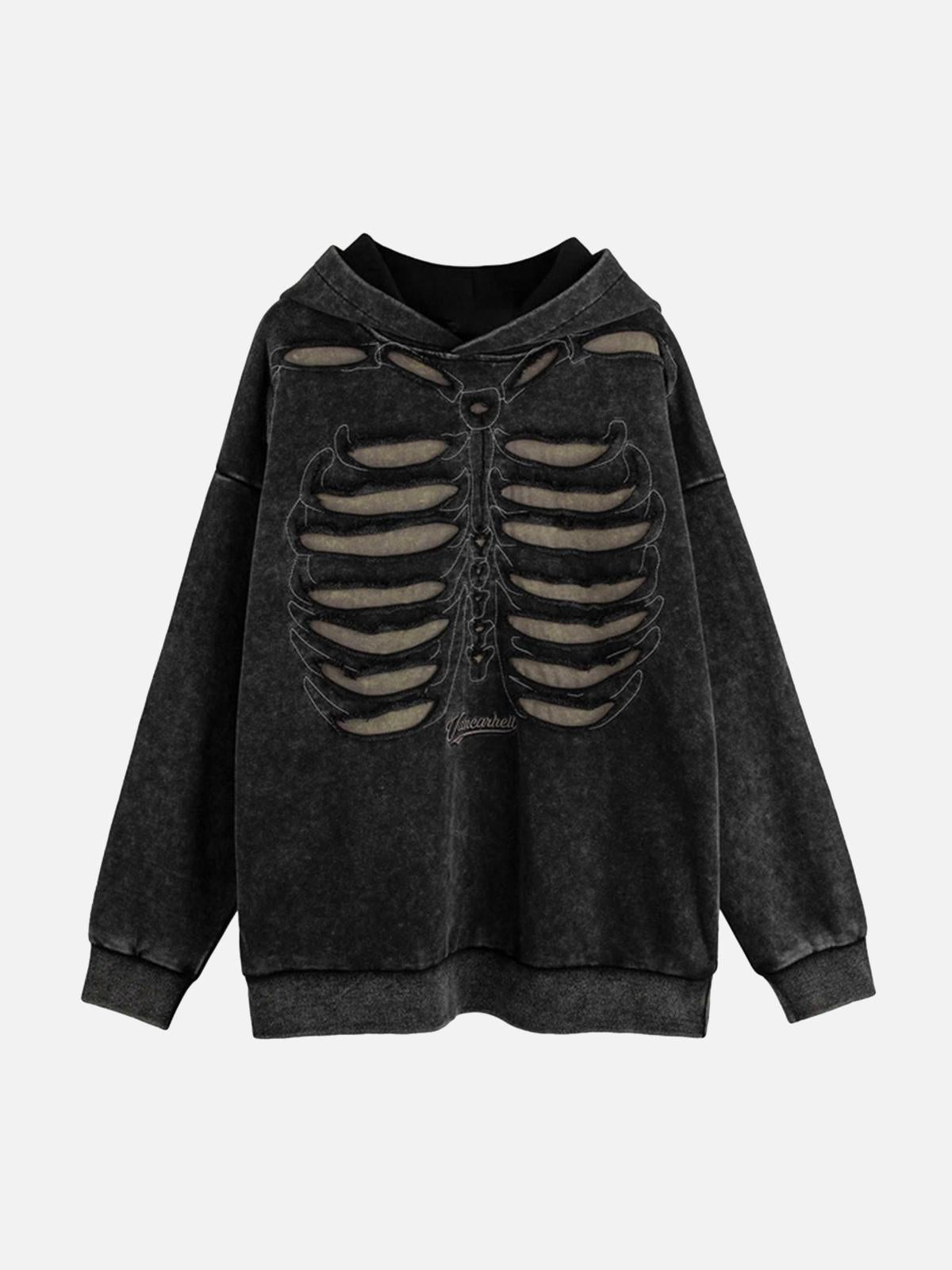 Washed Streetwear Aged Look Hoodie
