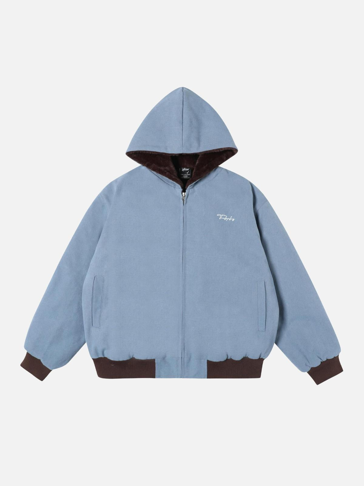Washed Zip-Up Hooded Jacket