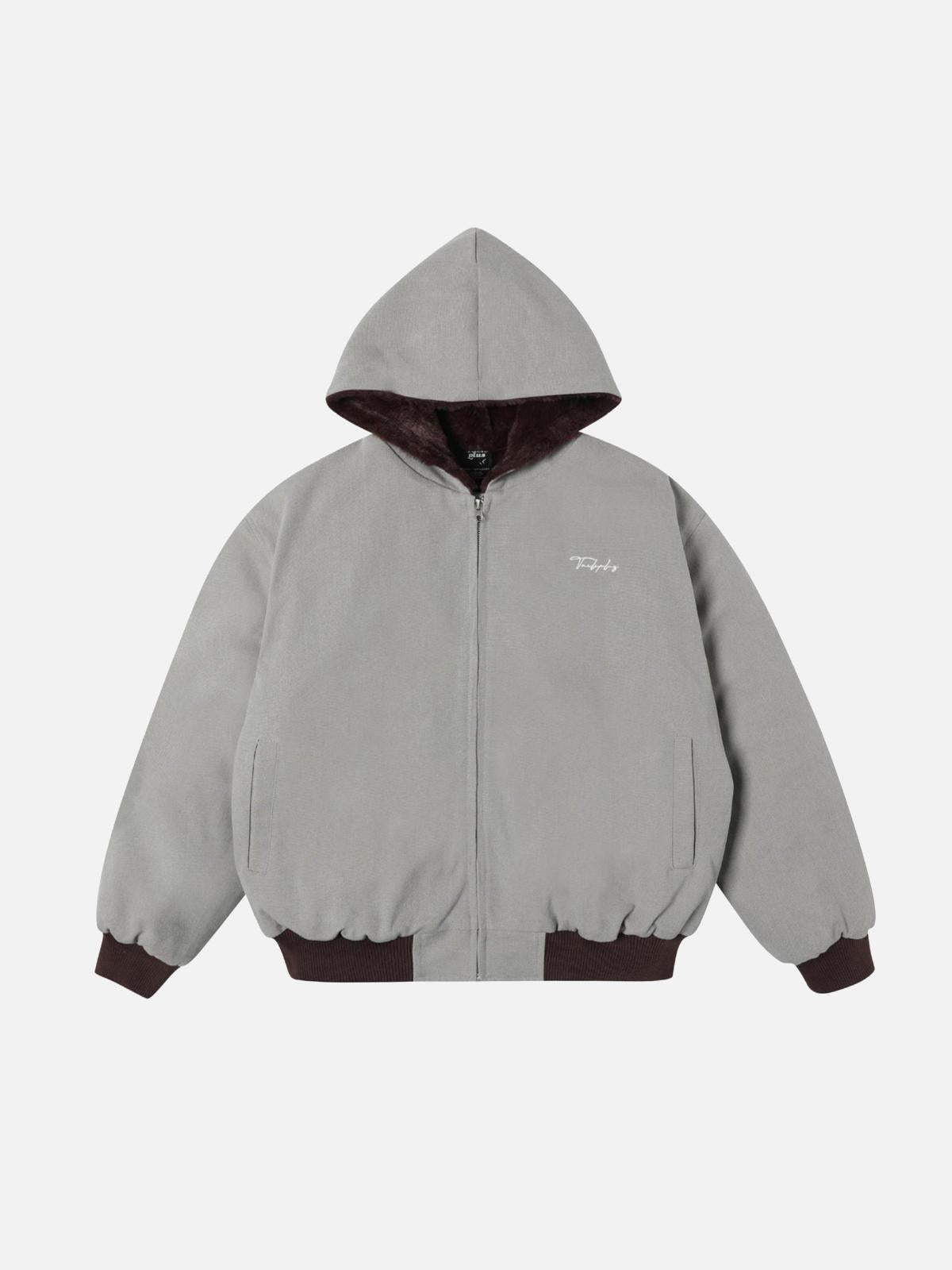 Washed Zip-Up Hooded Jacket