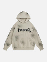 Wasteland Washed Patched Embroidered Hoodie