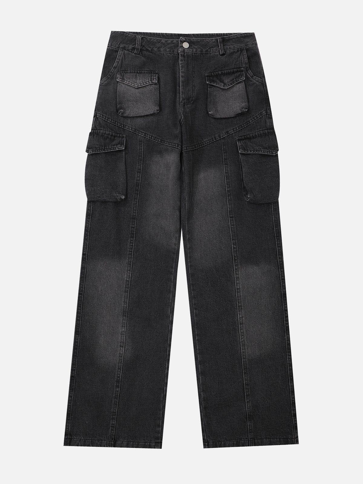 Water-Washed Splicing Jeans