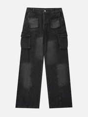 Water-Washed Splicing Jeans