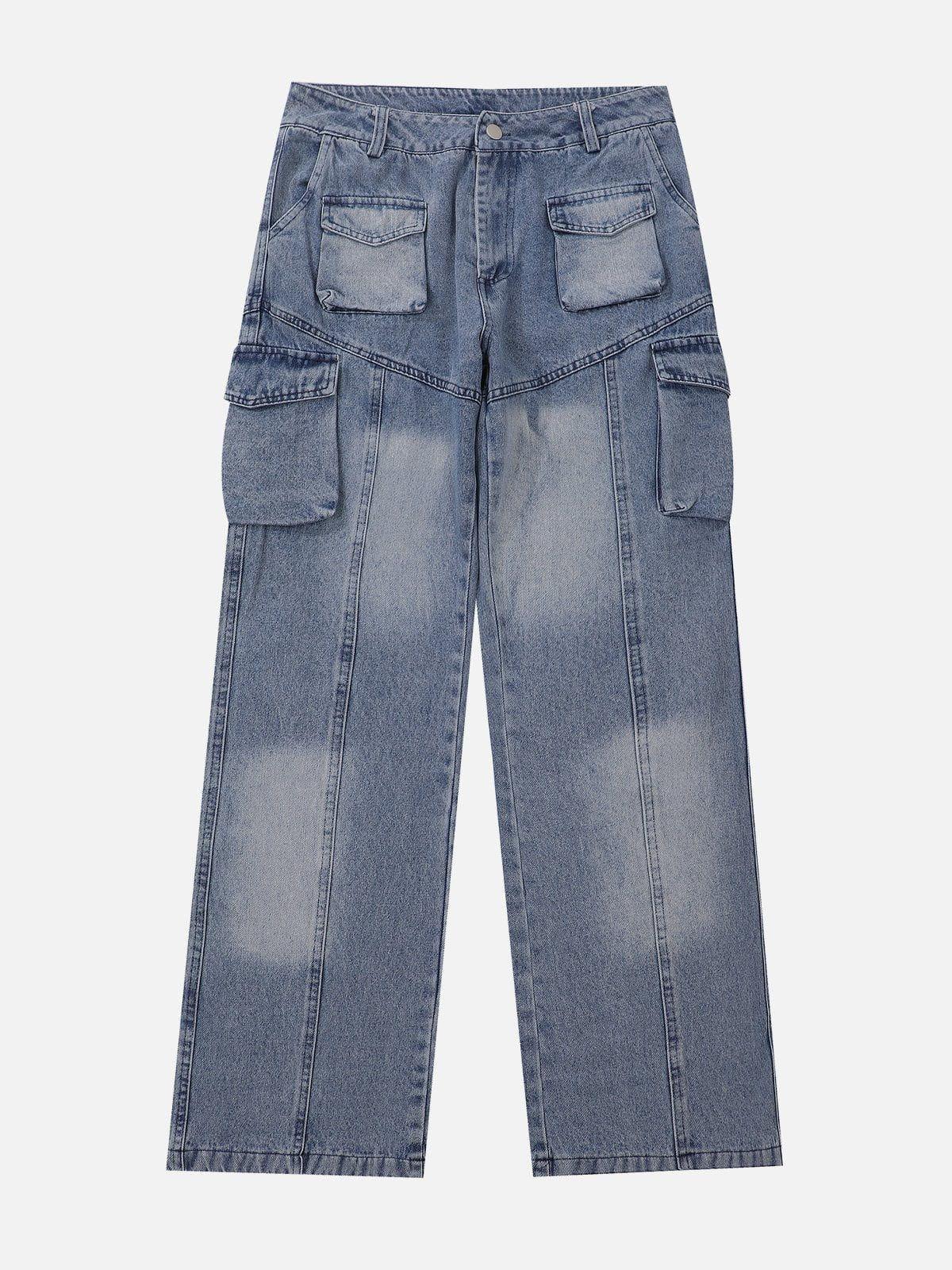 Water-Washed Splicing Jeans