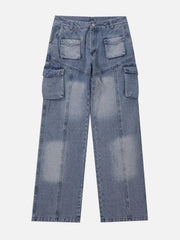Water-Washed Splicing Jeans