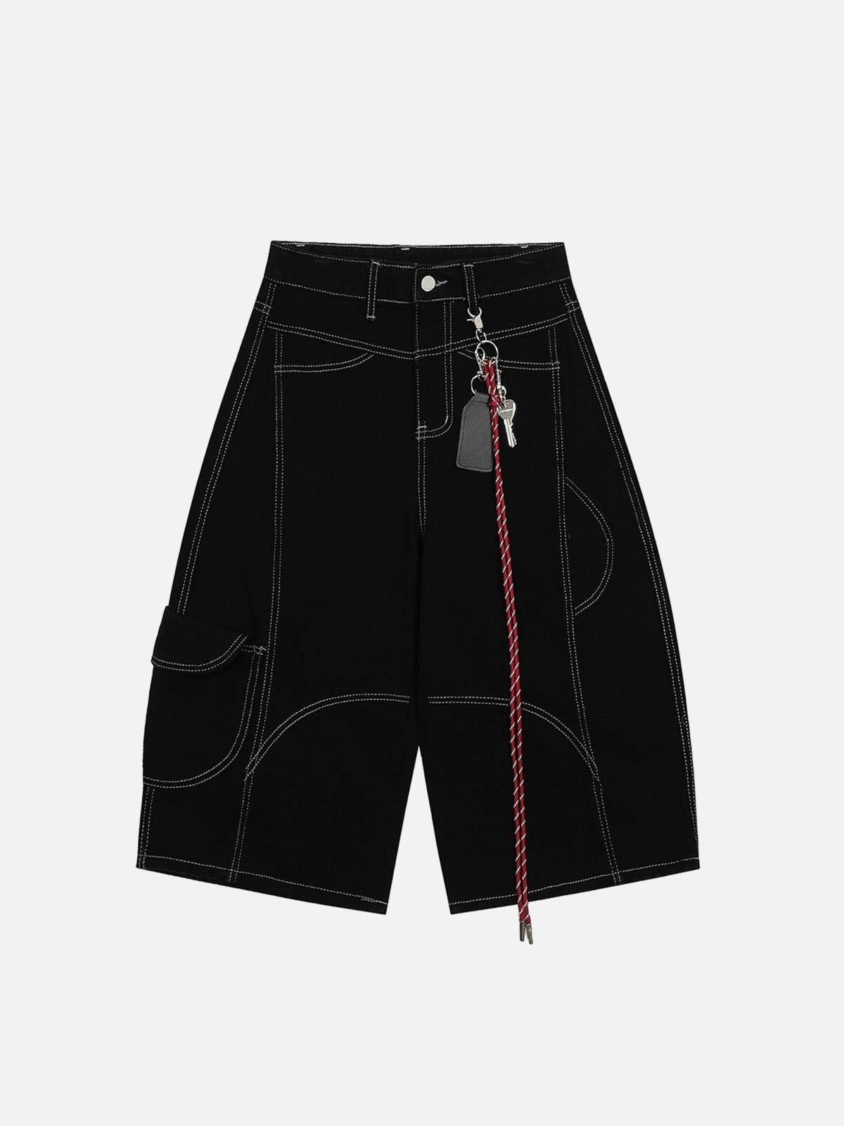 Welt-Embellished Cargo Jorts