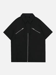 Zip Patchwork Tee
