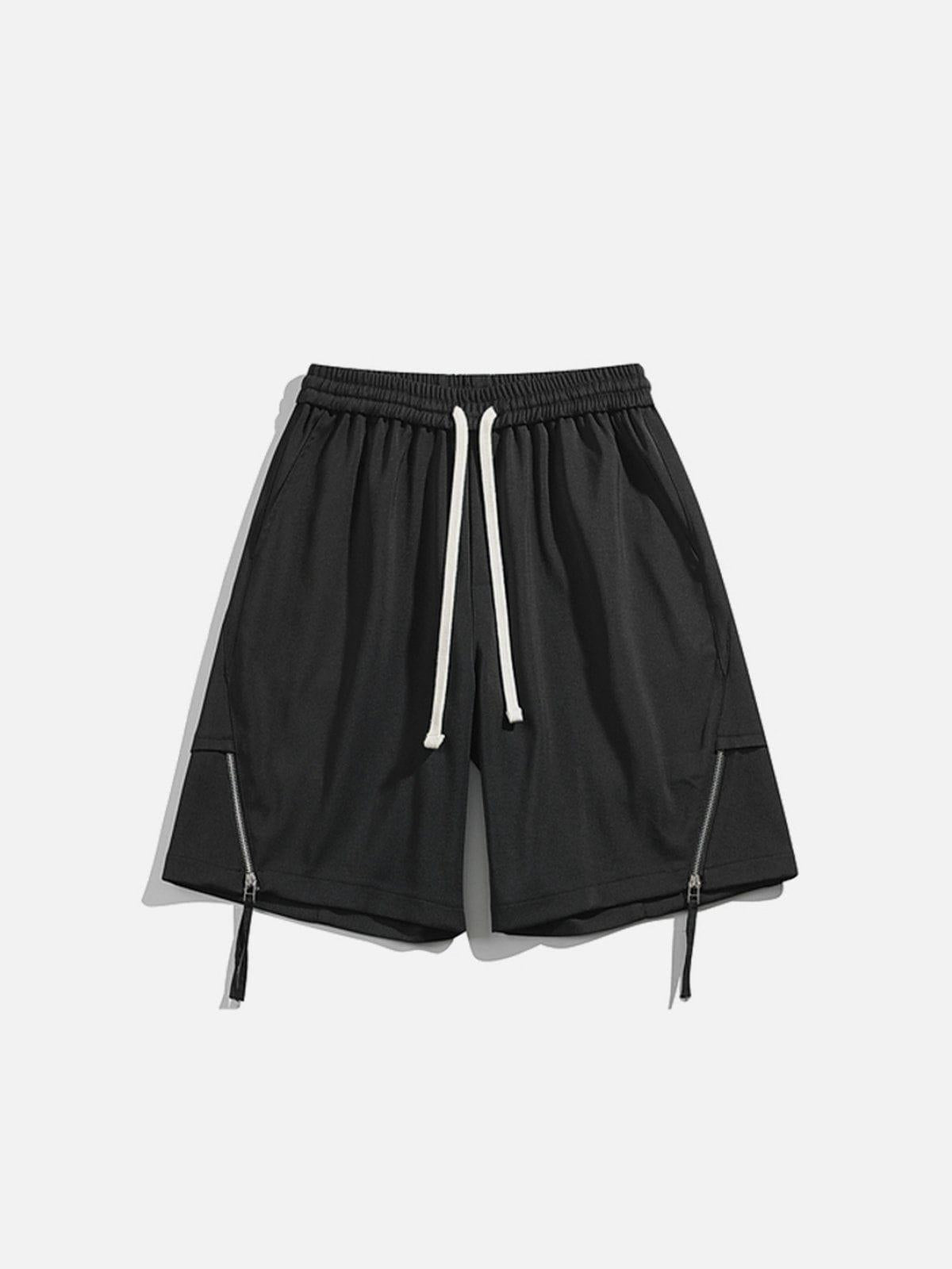 ZIP UP Drawstring Shorts