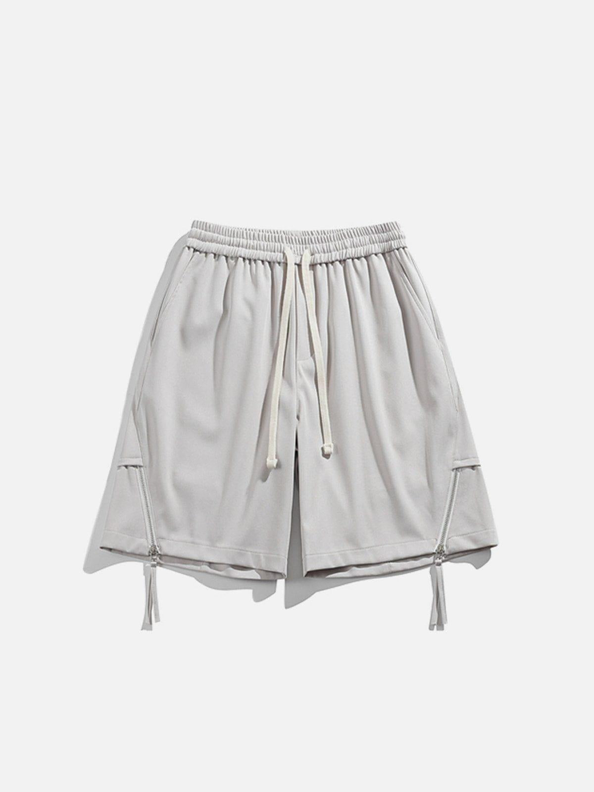 ZIP UP Drawstring Shorts