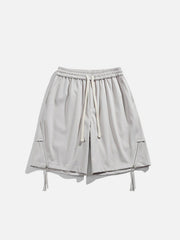 ZIP UP Drawstring Shorts