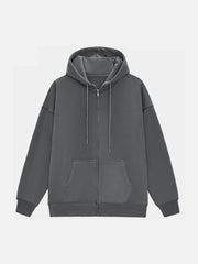 ZIP UP Solid Color Hoodie