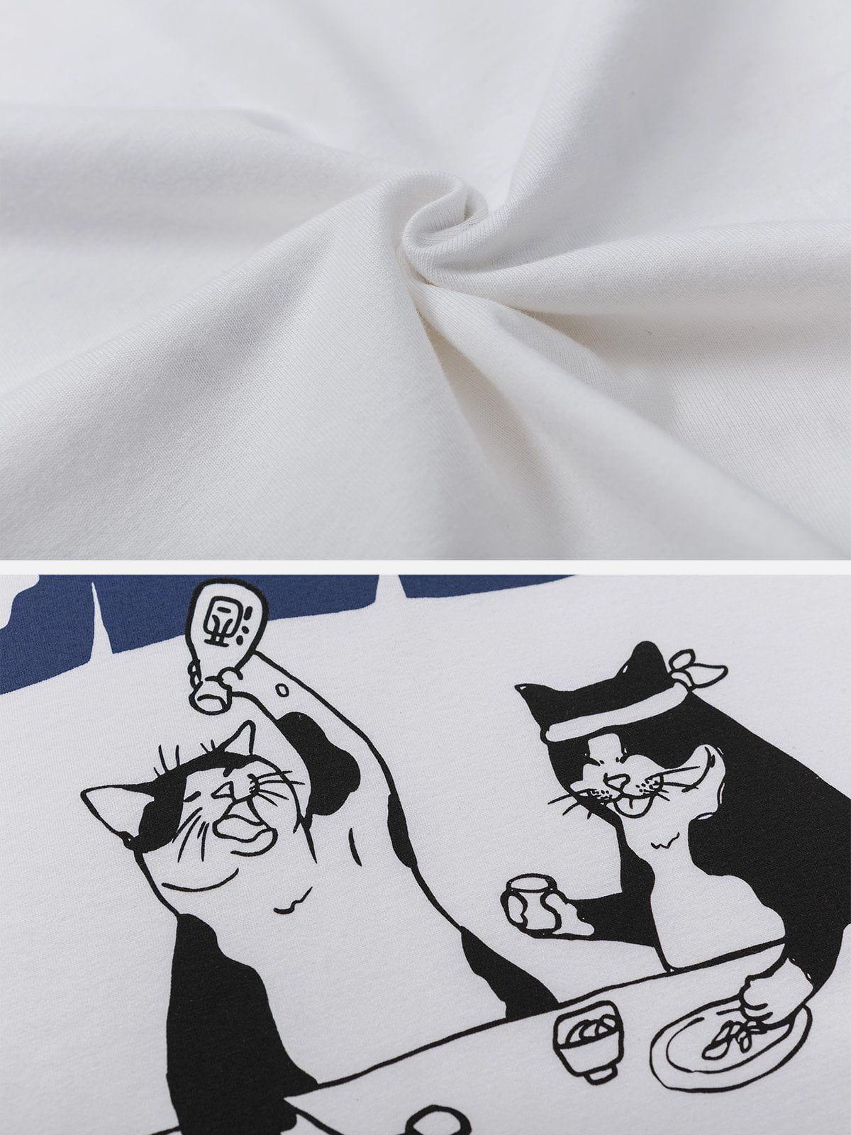The Cat After Work Print Tee