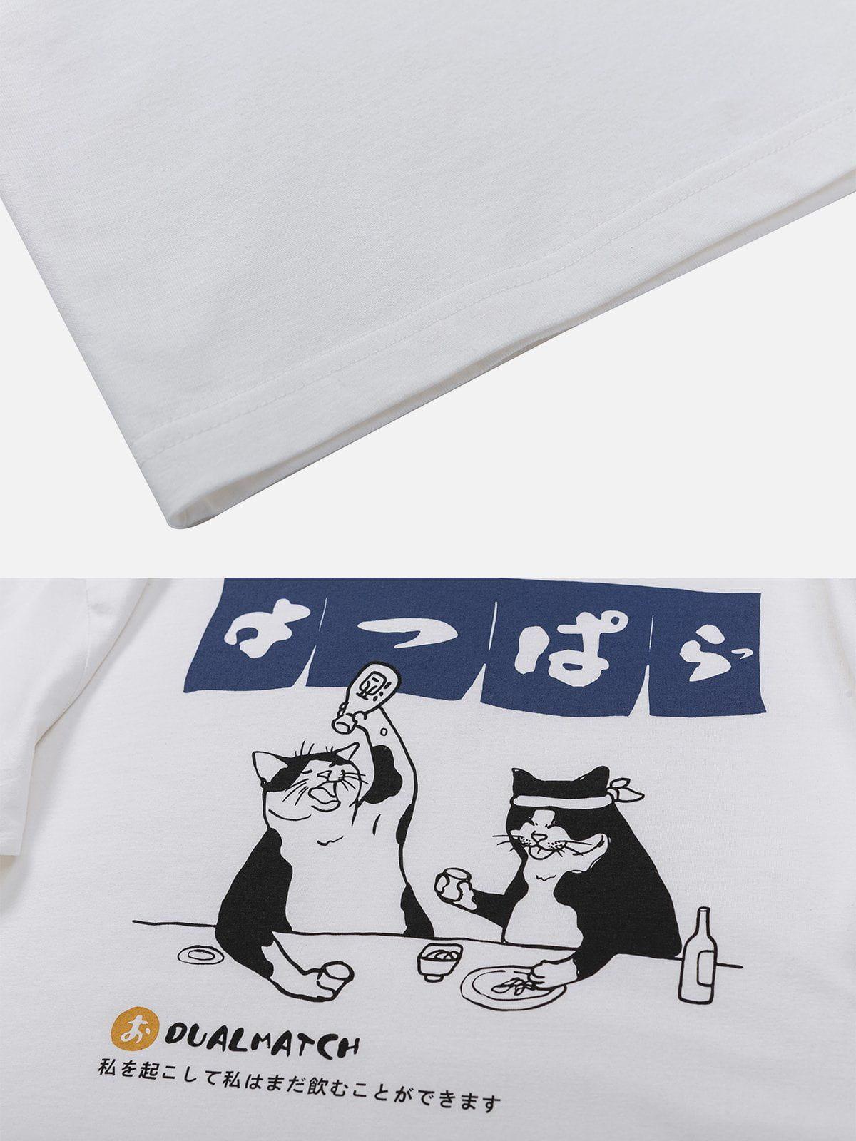The Cat After Work Print Tee