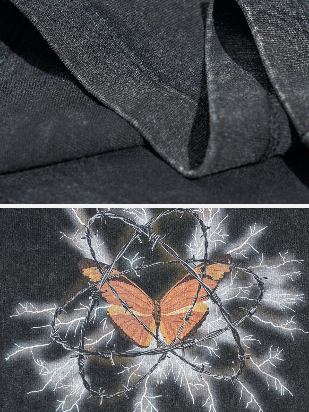 Thorns Butterfly Print Tee